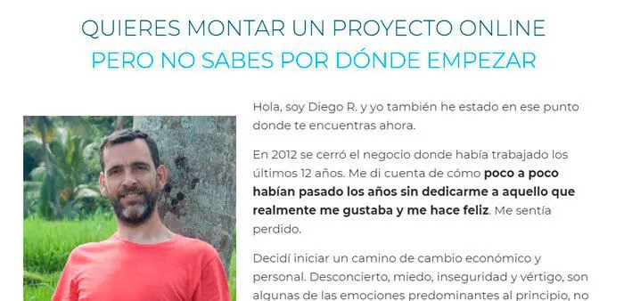 Presentación blooger en página de inicio