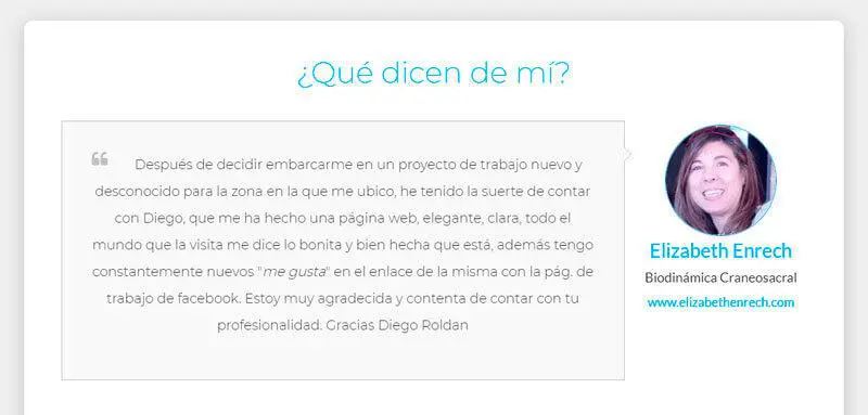 testimonios de la pág. principal